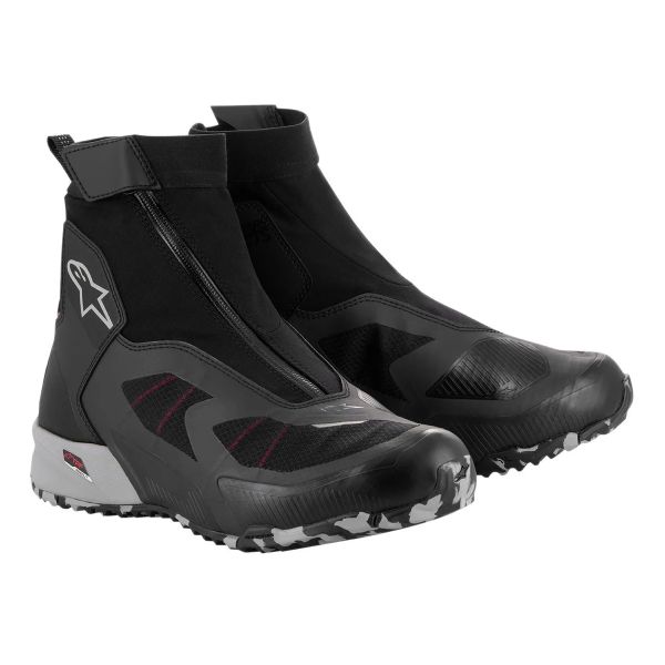 Motorcycle Shoes Alpinestars CR-8 Gore-Tex Black Mid Grey Bright Red Motorcycle Shoes Alpinestars CR-8 Gore-Tex Black Mid Grey Bright Red