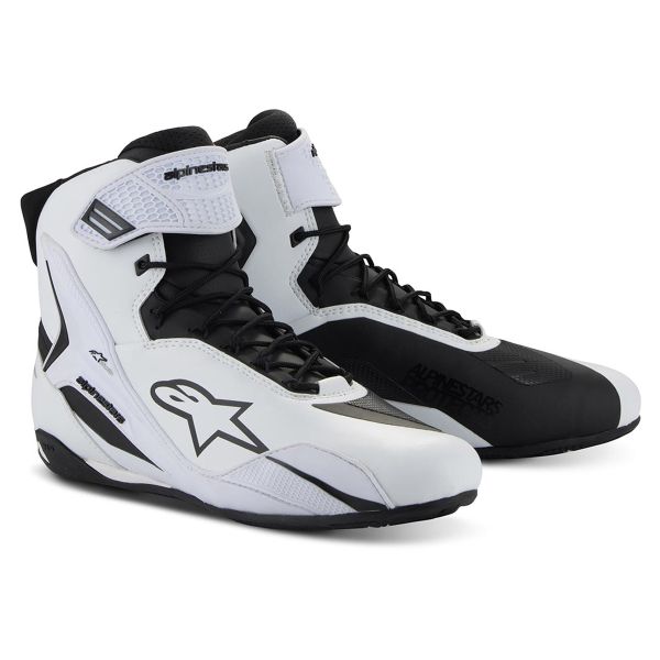 Motorcycle Shoes Alpinestars Stella Faster 4 White Black Motorcycle Shoes Alpinestars Stella Faster 4 White Black
