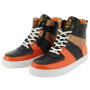 Motorcycle Shoes Helstons Run Black Orange Beige