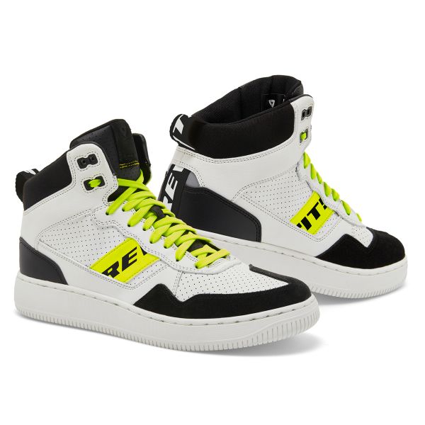 Motorcycle Trainers REV'IT Pacer White Neon Yellow Motorcycle Trainers REV'IT Pacer White Neon Yellow