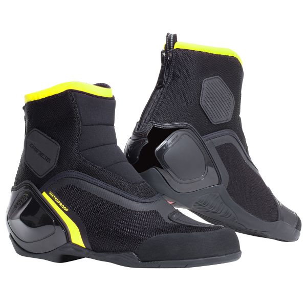 Motorcycle Shoes Dainese Dinamica D-WP Black Fluo Yellow