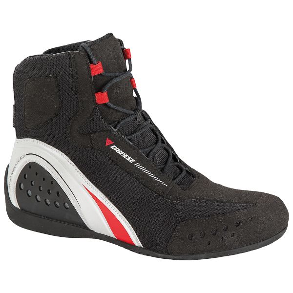 Motorcycle Shoes Dainese Motorshoe D-WP Black White Red