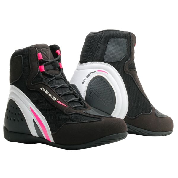 Motorcycle Shoes Dainese Motorshoe D1 Air Lady Black White Fuchsia