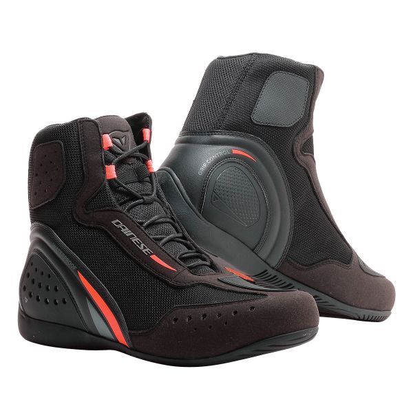 Motorcycle Shoes Dainese Motorshoe D1 D-WP Black Fluo Red Anthracite