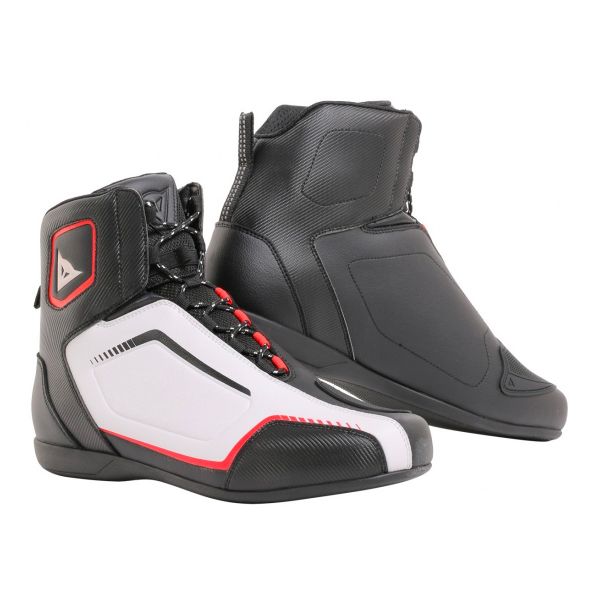 Motorcycle Shoes Dainese Raptors Black White Lava Red