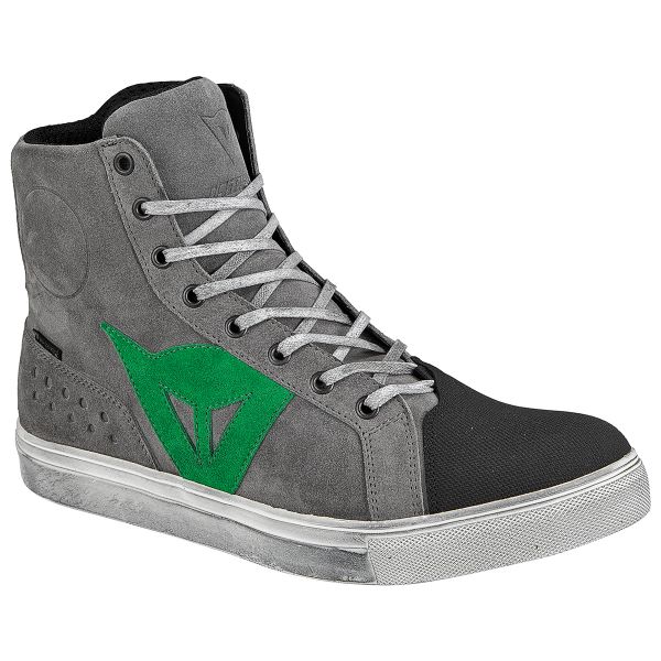 Motorcycle Shoes Dainese Street Biker D-WP Grey Green Motorcycle Shoes Dainese Street Biker D-WP Grey Green