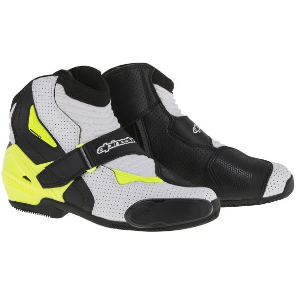 Mid-Boots Alpinestars SMX-1 R Vented Black White Yellow Fluo