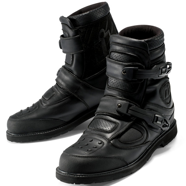 Motorcycle Shoes ICON Patrol Waterproof Black