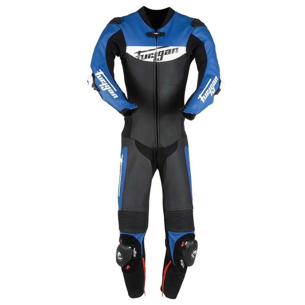 Leather Motorcycle Suits Furygan Combi Junior Evo Black Blue White