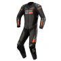 Leather Motorcycle Suits Alpinestars GP Force Chaser Black Red Fluo