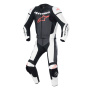 Leather Motorcycle Suits Alpinestars GP Force Lurv 2PC Black White Red Fluo
