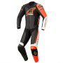 Leather Motorcycle Suits Alpinestars GP Force Phantom Black White Red Fluo