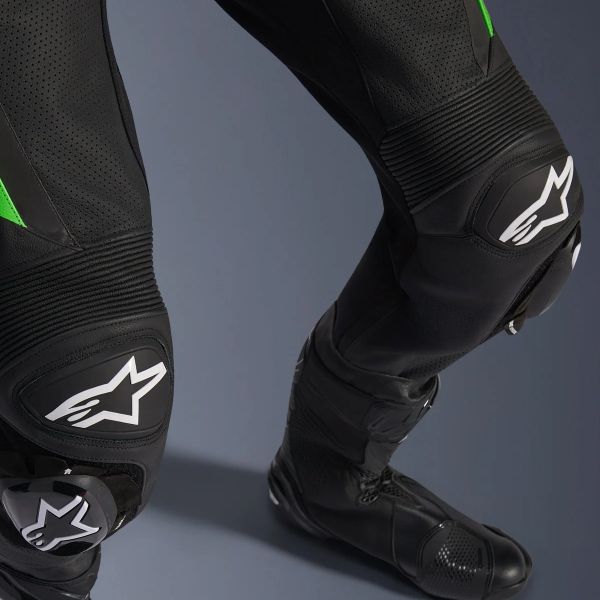 Alpinestars GP Force V2 Leather Suit 1PC Black Green