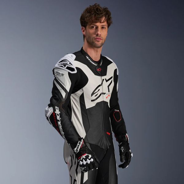 Alpinestars GP Plus V4 Sprint 1PC Black White Red Fluo