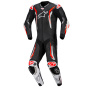 Leather Motorcycle Suits Alpinestars GP Tech V5 1 PC Leather Suit Black White Red Fluo