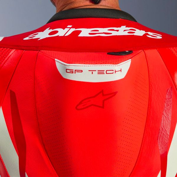 Alpinestars GP Tech V5 1 PC Leather Suit Red Fluo Bright Red White