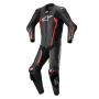 Leather Motorcycle Suits Alpinestars Missile V2 1PC Suit Black Red Fluo