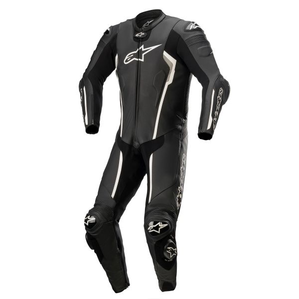Leather Motorcycle Suits Alpinestars Missile V2 1PC Suit Black White Leather Motorcycle Suits Alpinestars Missile V2 1PC Suit Black White