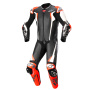 Leather Motorcycle Suits Alpinestars Racing Absolute V2 1PC Black White Red Fluo