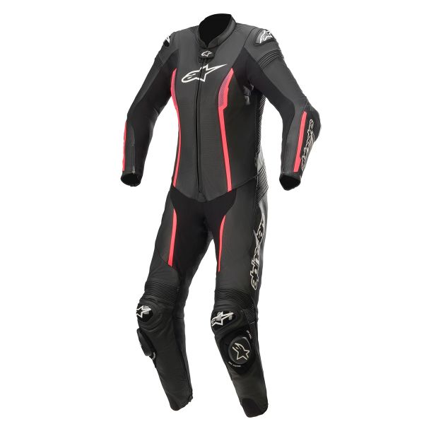 Leather Motorcycle Suits Alpinestars Stella Missile V2 Suit 1PC Black Diva Pink Slate
