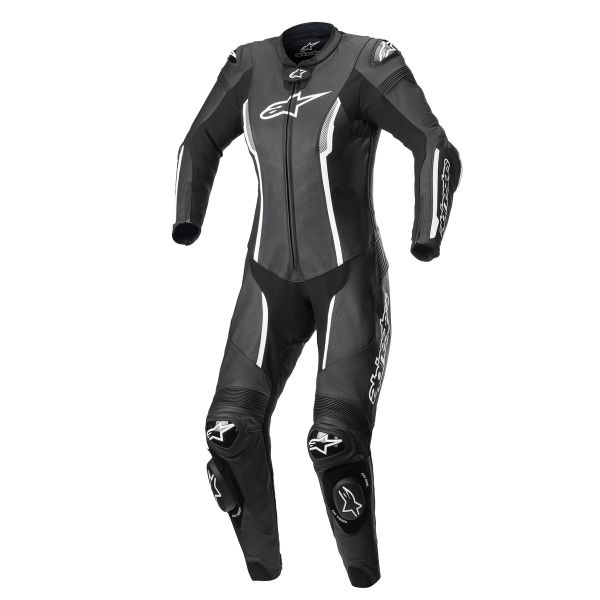 Leather Motorcycle Suits Alpinestars Stella Missile V2 Suit 1PC Black White