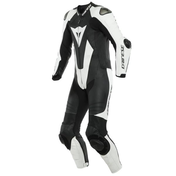 Leather Motorcycle Suits Dainese Laguna Seca 5 1PC White Black