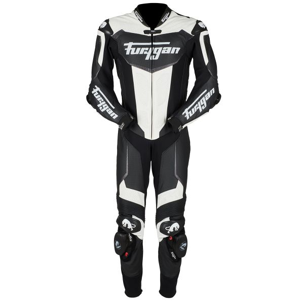 Leather Motorcycle Suits Furygan Overtake Black White Leather Motorcycle Suits Furygan Overtake Black White