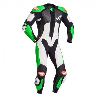 Leather Motorcycle Suits Ixon Vendetta Evo Black White Green