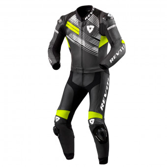 Leather Motorcycle Suits REV'IT Apex 2PC Black Neon Yellow