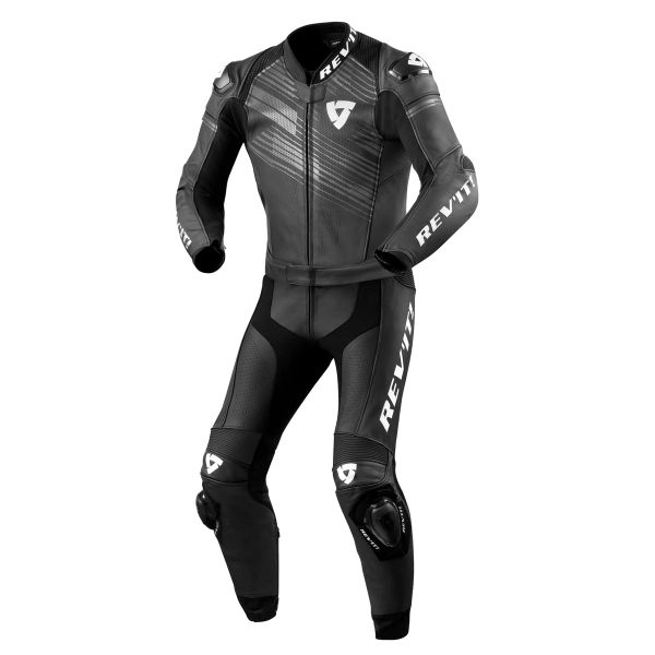 Leather Motorcycle Suits REV'IT Apex 2PC Black White