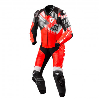 Leather Motorcycle Suits REV'IT Apex Neon Red White