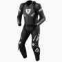Leather Motorcycle Suits REV'IT Argon 2 Black White 2PC