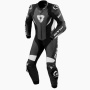 Leather Motorcycle Suits REV'IT Control Black White 1PC