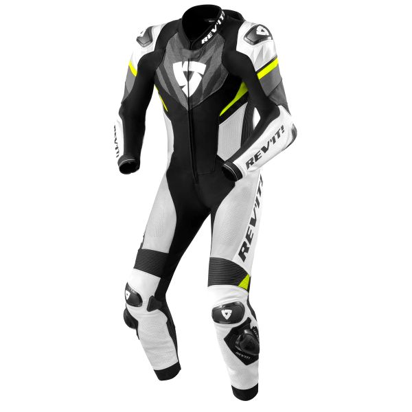 Leather Motorcycle Suits REV'IT Hyperspeed 2 Black Grey