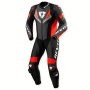 Leather Motorcycle Suits REV'IT One Piece Quantum 3 Anthracite Neon Red