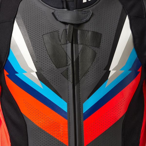 REV'IT One Piece Quantum 3 Neon Red Black