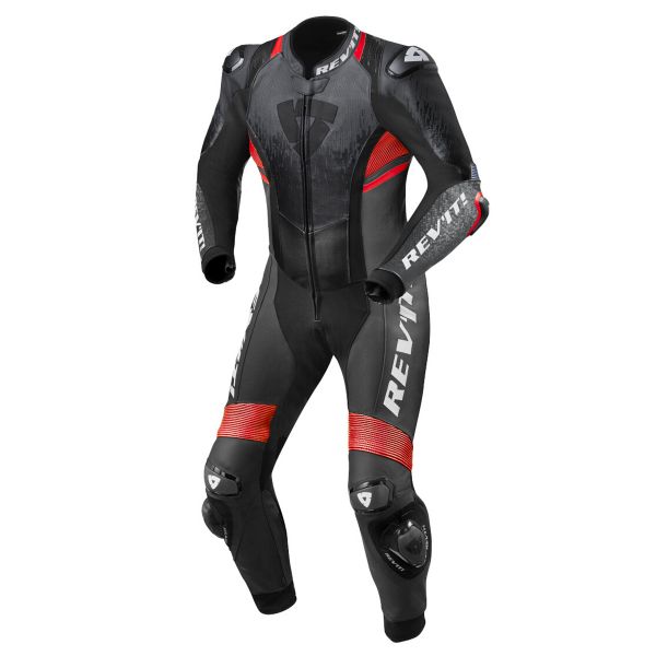 Leather Motorcycle Suits REV'IT Quantum 2 Charcoal Grey Neon Red Leather Motorcycle Suits REV'IT Quantum 2 Charcoal Grey Neon Red