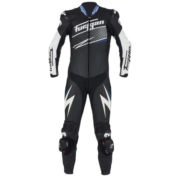 Leather Motorcycle Suits Furygan Full Ride Black White Blue Leather Motorcycle Suits Furygan Full Ride Black White Blue