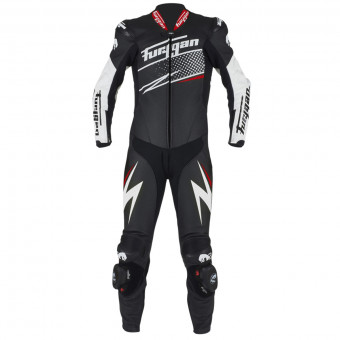 Leather Motorcycle Suits Furygan Full Ride Black White Red