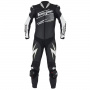Leather Motorcycle Suits Furygan Full Ride Black White Silver