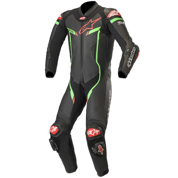 Leather Motorcycle Suits Alpinestars GP Pro V3 Tech-Air Compatible Black Green