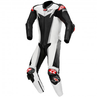 Leather Motorcycle Suits Alpinestars GP Tech V3 Tech-Air Compatible Black White Silver