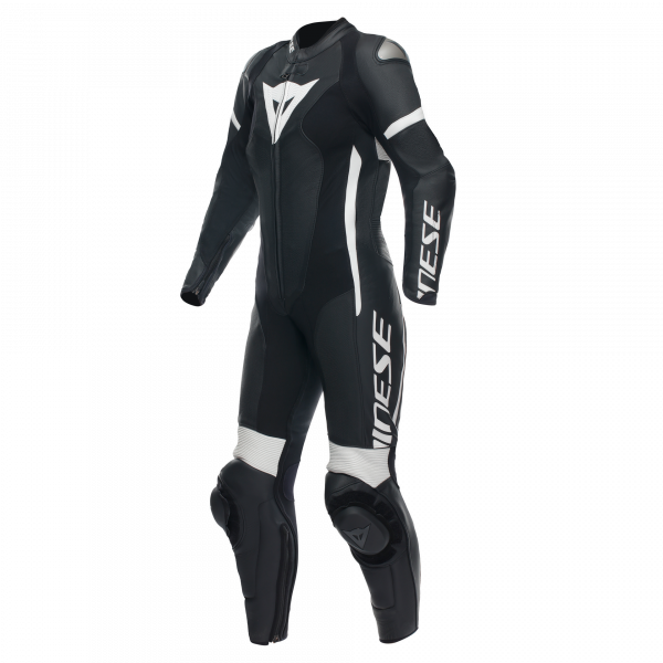 Leather Motorcycle Suits Dainese Grobnik Lady Leather 1PC Black Black White Leather Motorcycle Suits Dainese Grobnik Lady Leather 1PC Black Black White