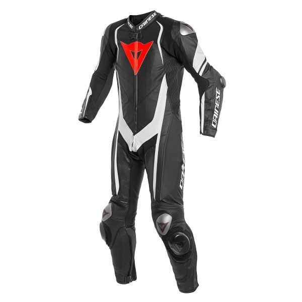 Leather Motorcycle Suits Dainese Kyalami 1PC Perforated Black White