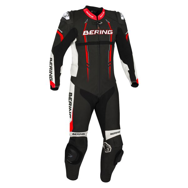 Leather Motorcycle Suits Bering Lead-R Black Red