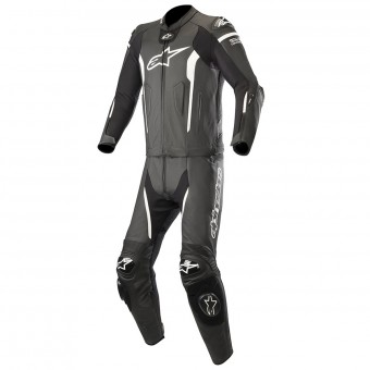Leather Motorcycle Suits Alpinestars Missile 2PC Compatible Tech-Air Black White