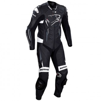 Leather Motorcycle Suits Bering Ultimat-R Black Blue White Grey