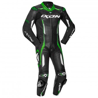 Leather Motorcycle Suits Ixon Vortex 2 Black White Green