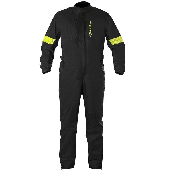 Motorcycle Rain Suit Alpinestars Hurricane Rain Suit Black Yellow Fluoro
