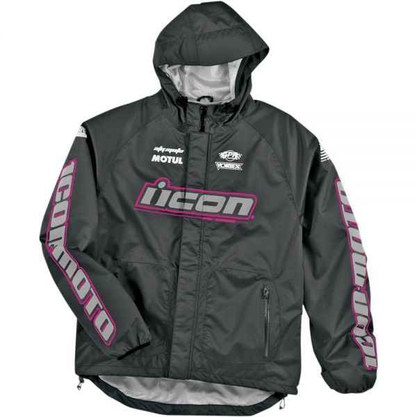 Rain Jackets & Coats ICON PDX Bib Womens Pink Black Vest